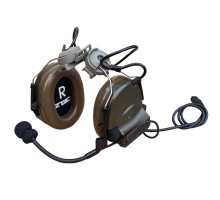 Тактические активные наушники с адаптером под шлем и шумоподавлением ZTAC Peltor COMTAC II - Гарнитура совместима с тактическими шлемами MICH ACH, PASGT и др. Электроника эффективно подавляет вредные ударные шумы до 82 дБ, при этом усиливает слышимость пр