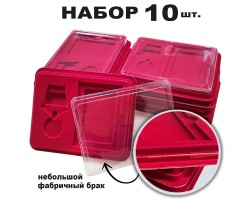 Набор футляров для медалей с незначительным фабричным браком (10 шт) - с отделением для удостоверения