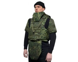 Тактический штурмовой бронежилет NIJ IIIA с полной защитой шеи и паха (русская цифра)