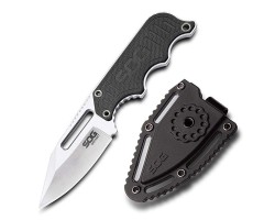 Тактический EDC нож SOG Instinct G10 Handle (NB1012-CP) для скрытого ношения – нержавеющая коррозионностойкая сталь 5Cr15MoV; длина клинка 5.8 см; общая длина 15 см; рукоять G10; ножны с поворотной клипсой на 360°