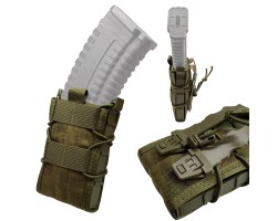 Тактический камуфляжный подсумок для магазина (Защитный камуфляж) (Cordura 500D; вместимость 1 магазин любого типа АК, винтовок AR-15 и других магазинов схожих габаритов) №70