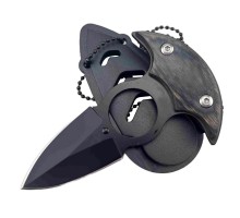 Тычковой нож скрытого ношения – сталь 420C; длина клинка 5.5 см; общая длина 12.5 см; формованные ножны №116