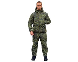 Уставной зимний костюм ВКПО 3.1 (Цифра) (До -40°C, утеплитель из полиэфира, ветрозащитная планка, регулируемый капюшон убирается в воротник-стойку, утяжка по талии и по низу бушлата, усиление в области коленей, регулируемые манжеты брюк, подтяжки)