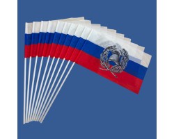 Комплект флажков Пожарной охраны России на палочке (10шт) №6370