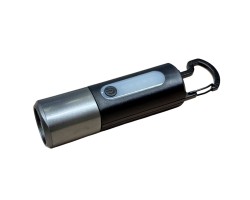 Светодиодный фонарь с фокусировкой и боковой подсветкой – 4 режима работы, USB-зарядка, компактный телескопический корпус №21