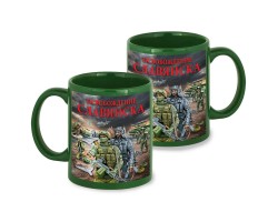 Зеленая керамическая кружка 