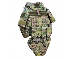 Тактический бронежилет полной защиты с баллистическими пакетами СВМПЭ Бр2 и системой MOLLE – (Cordura 1000D; полный комплект мягкой баллистической защиты; баллистические пакеты из 45 слоев СВМПЭ; модульная система MOLLE; быстросъемная конструкция)