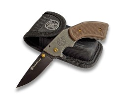 Складной нож Smith & Wesson 325 Frame Lock с чехлом (высокоуглеродистая нержавеющая сталь 8Cr13MoV; клинок Drop Point; замок Frame Lock; нейлоновый чехол; складная конструкция; длина клинка 6.5 см; общая длина 17 см) №4200