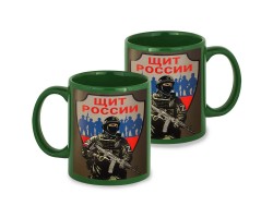 Зеленая керамическая кружка 