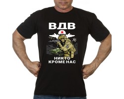 Новинка. Черная футболка ВДВ 