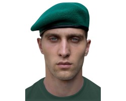 Зеленый берет Пограничных войск (Бесшовный, 100% шерсть)