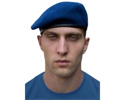 Синий берет ВВС, ВКС (Бесшовный, 100% шерсть)