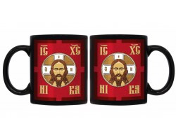 Черная керамическая кружка Хоругвь