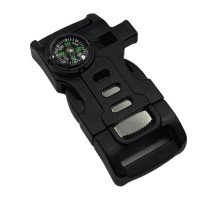 Фастекс для браслетов выживания - В комплект входит застежка-фастекс, огниво, компас, аварийный свисток, скребок-стропорез. Максимально недорогой и компактный аксессуар, который будет крайне полезен всем, кто часто бывает в полевых условиях №226