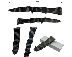 Камуфляжный складной нож Frost Cutlery   с рукояткой в форме винтовки №3027