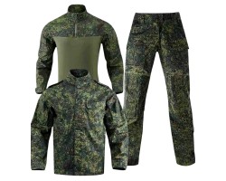 Летний тактический костюм ВКПО 3.1 (Камуфляж Цифра) – (3-в-1 куртка, рубашка, брюки); RipStop (хлопок 45%, полиэстер 55%); регулировки велкро (талия, колени, манжеты); панели велкро на плечах под шевроны