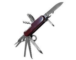 Нож мультитул Joker (JKR0132) 14-в-1 (нож; ножницы; штопор; пилы по дереву и металлу; открывалка/консервный нож; напильник; отвёртка; шило; лупа; пинцет; зубочистка; зацеп) №119