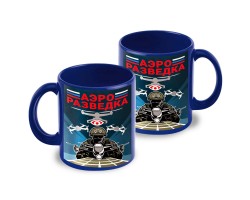 Синяя керамическая кружка 