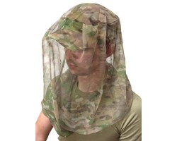 Накомарник москитный в комплекте с камуфляжной бейсболкой (Мультикам)