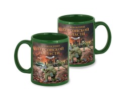 Зеленая керамическая кружка 