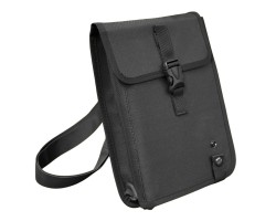 Черный офицерский планшет  (ткань Cordura 600D; прозрачный отсек для карт; отделение для документов; размер 22х29х7см) №200