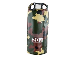 Герметичный мешок Sukhoi Superpack 20 л (камуфляж) - Туристический мешок с плечевыми лямками, обеспечивающий защиту снаряжения, продуктов и вещей на воде от волн и брызг, а также их защиту от грязи на багажнике вездехода №