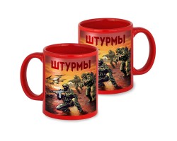 Красная керамическая кружка 