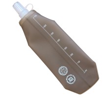 Мягкая питьевая бутылка 700 мл (серая) – материал TPU (термопластичный полиуретан) BPA Free (без вредных добавок) №160