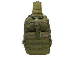 Однолямочный EDC рюкзак (8–10 л; хаки) – нейлон 800D; система MOLLE; 35х25х11см