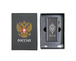 Электронная USB-зажигалка ФСБ в подарочной коробке
