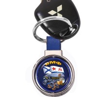 Двухсторонний брелок ВМФ (Синий)