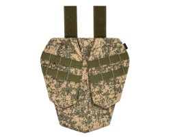 Противоосколочный напашник А-21 Клевер с креплением Velcro (Цифра) (нейлон 1050D, размер 49х34.5 см, класс защиты Бр2 С1 С2, трехсекционная конструкция, защита паховой области, стропы MOLLE, крепление велкро 5 см, вес 800 г.)
