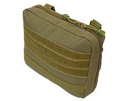 Универсальный тактический подсумок MOLLE (Олива) – 25х20х6 см; Cordura; стропы MOLLE; панели велкро №473