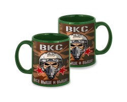 Зеленая керамическая кружка ВКС 