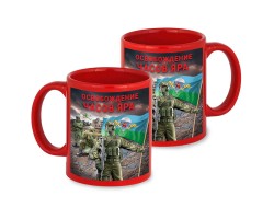 Красная керамическая кружка 