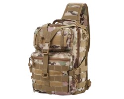 Камуфляжный однолямочный EDC рюкзак (8–10 л; мультикам) – нейлон 800D; система MOLLE; 35х25х11см