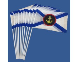 Комплект флажков Морская пехота РФ на палочке (10шт) №9068 (№68)
