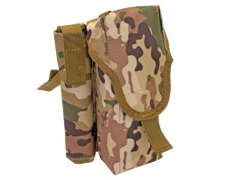 Подсумок тактический под 2 магазина АК74 (АКМ) с отсеком под РОП и штык-нож (Мультикам) 24х12х7 см; Cordura; MOLLE №142