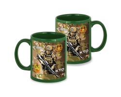 Зеленая керамическая кружка СВО 