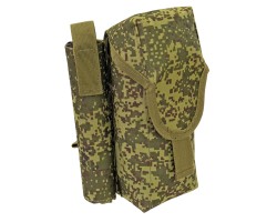 Тактический подсумок для 2 магазинов АК74/АКМ, РОП и штык-ножа (Камуфляж Цифра) 24х12х7 см; Cordura; MOLLE №144