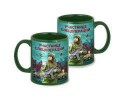 Зеленая керамическая кружка 