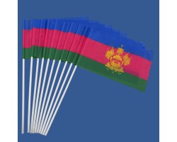 Комплект флажков Краснодарского края на палочке (10шт) №3563 (№202)