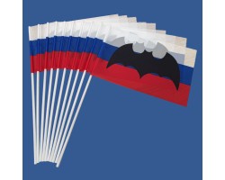 Комплект флажков разведки России на палочке (10шт) №6510