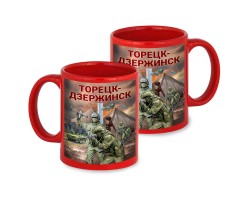 Красная керамическая кружка 