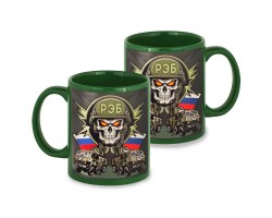 Зеленая керамическая кружка 