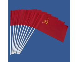 Комплект флажков СССР на палочке (5шт) №9155