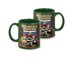 Зеленая керамическая кружка 
