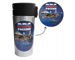 Термокружка ВВС России с виниловой наклейкой – наклейка не выгорает на солнце, влагостойкая и морозостойкая