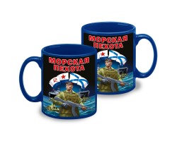 Синяя керамическая кружка 