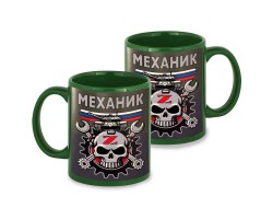 Зеленая керамическая кружка 